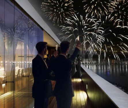 Diner cocktail et feux d’artifice