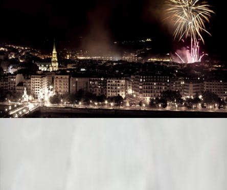 Feu d'artifice de la 'Semana Grande' à Tabakalera
